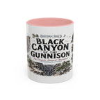 Black Canyon of the Gunnison National Park Coffee Mug | Colorado Deep Canyon Hiking Gift | Accent Color Ceramic 11oz 15oz
