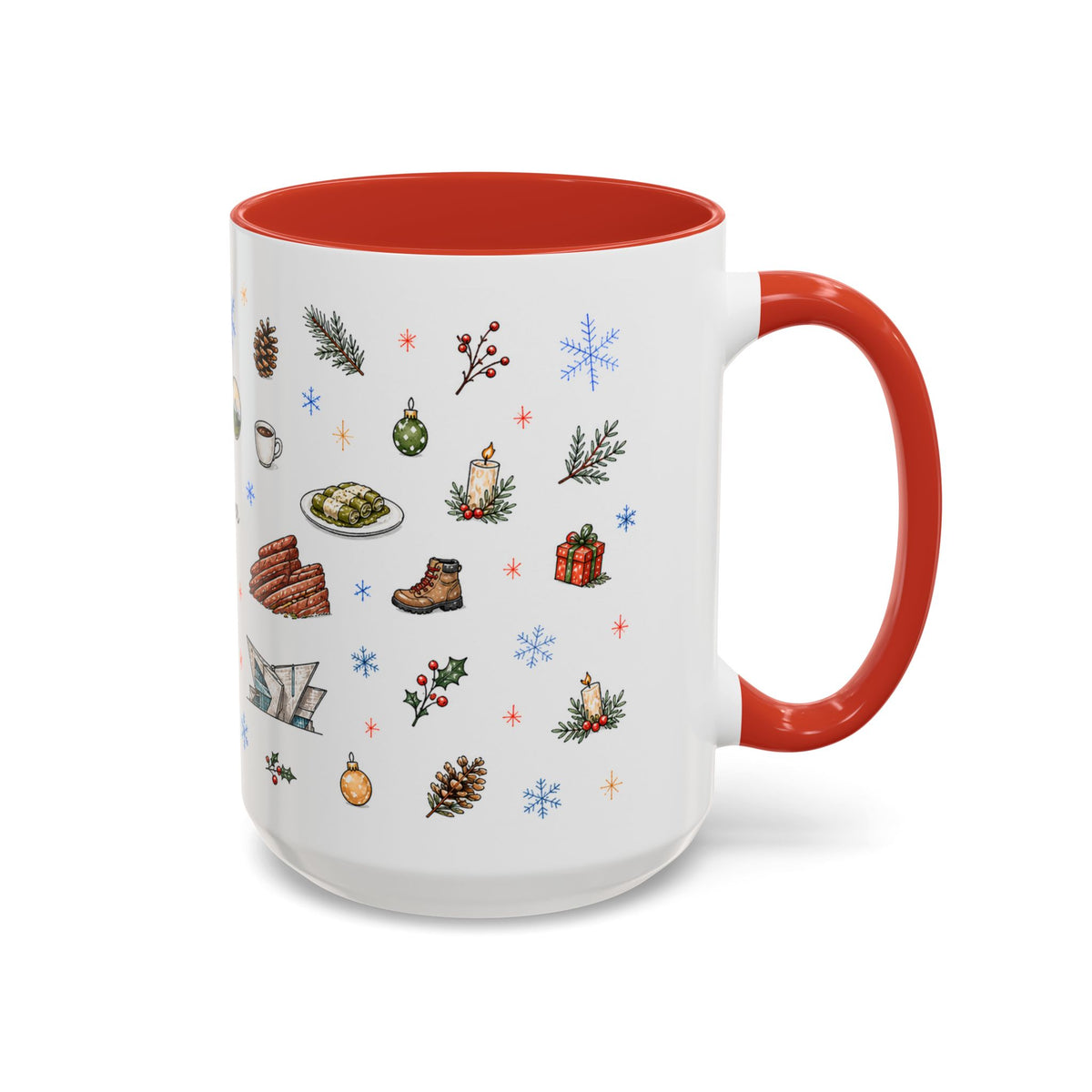 Denver Christmas Mug | Watercolor City Souvenir, Holiday Travel Gift (11oz/15oz)
