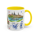 Dresden Illustrated Travel Mug | City Souvenir Accent Coffee Mug | 11oz 15oz Ceramic Cup