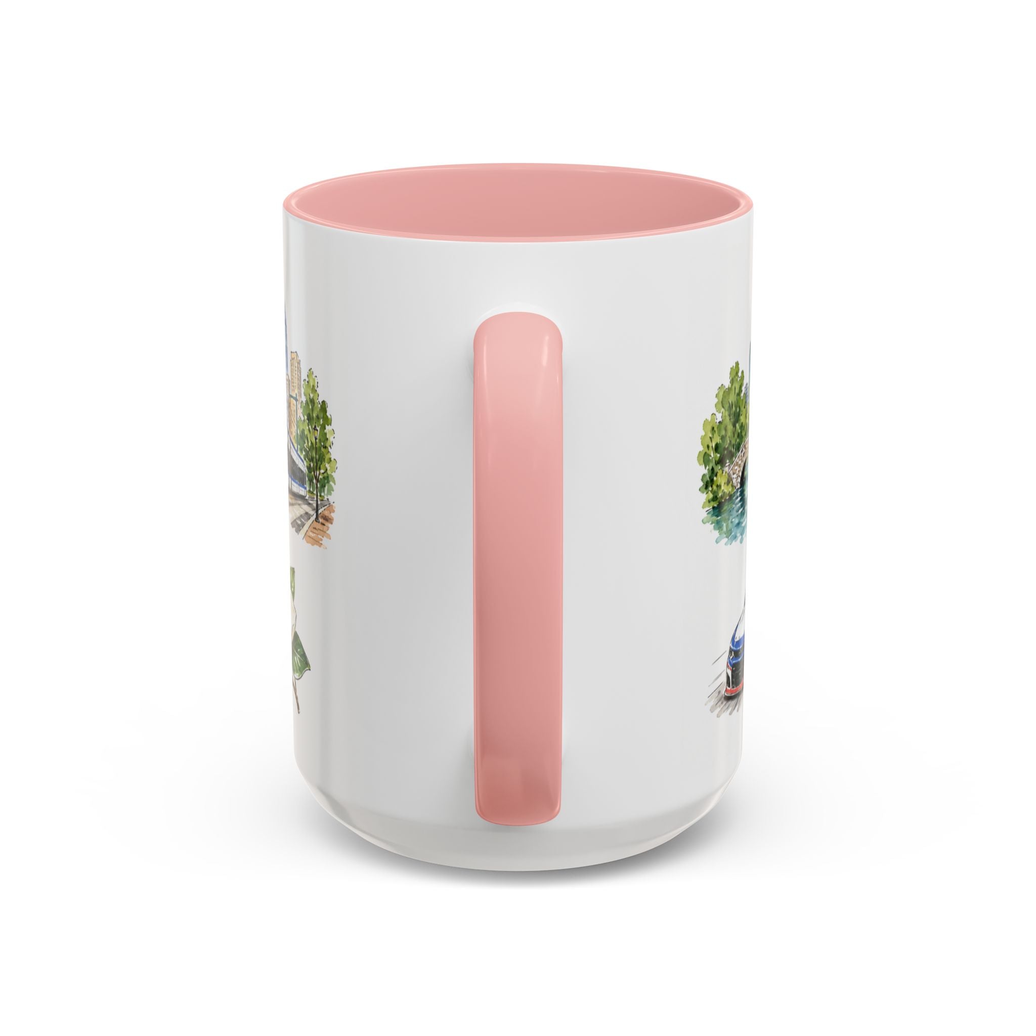 Charlotte Illustrated Travel Mug | City Souvenir Accent Coffee Mug | 11oz 15oz Ceramic Cup