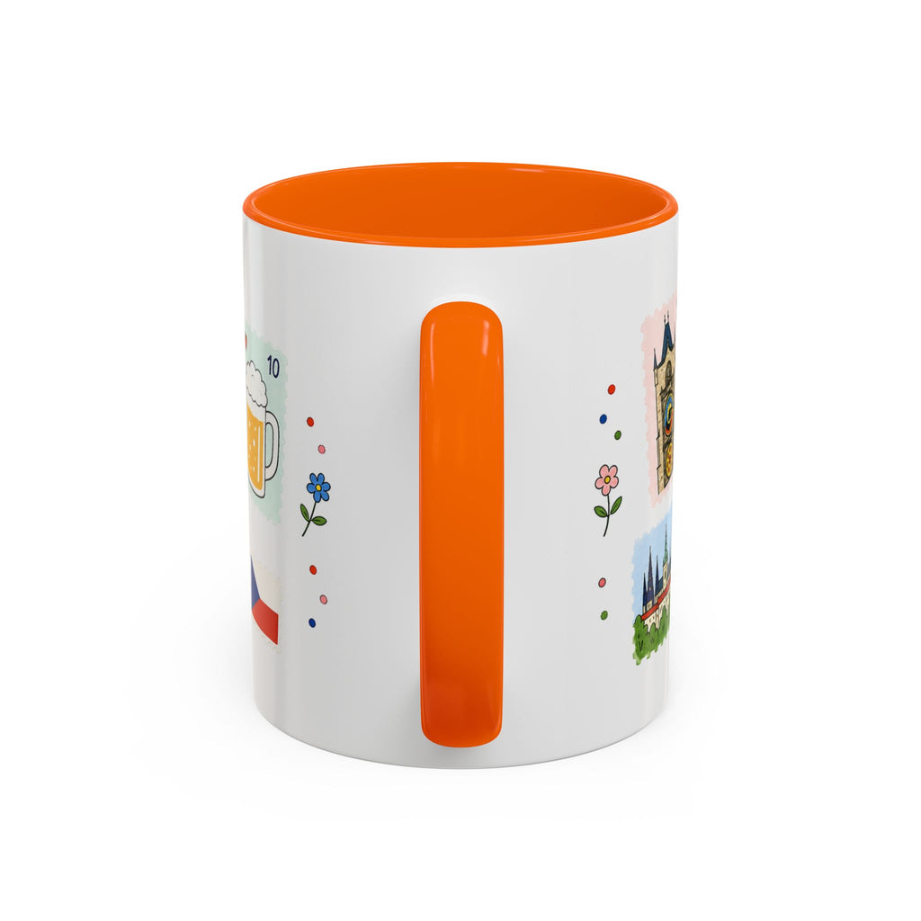 Prague Coffee Mug | Postage Stamp Collage Mug | Travel Souvenir Accent Cup 11oz 15oz