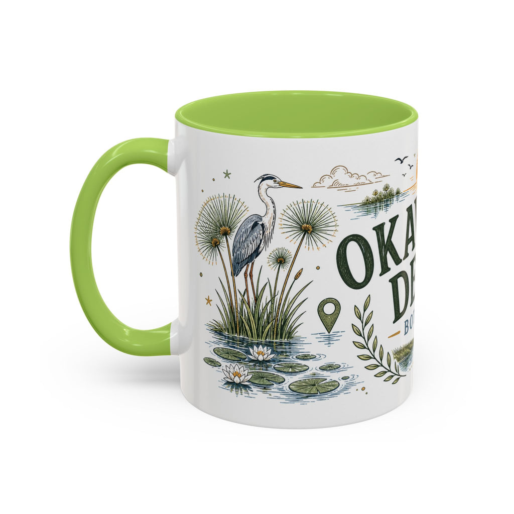 Okavango Delta Coffee Mug | Travel Destination Souvenir Gift | Accent Color Ceramic 11oz 15oz