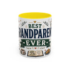 Best Grandparents Ever Coffee Mug | Gift From Grandkids | Accent Color Ceramic 11oz 15oz