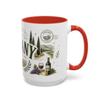 Tuscany Coffee Mug | Travel Destination Souvenir Gift | Accent Color Ceramic 11oz 15oz