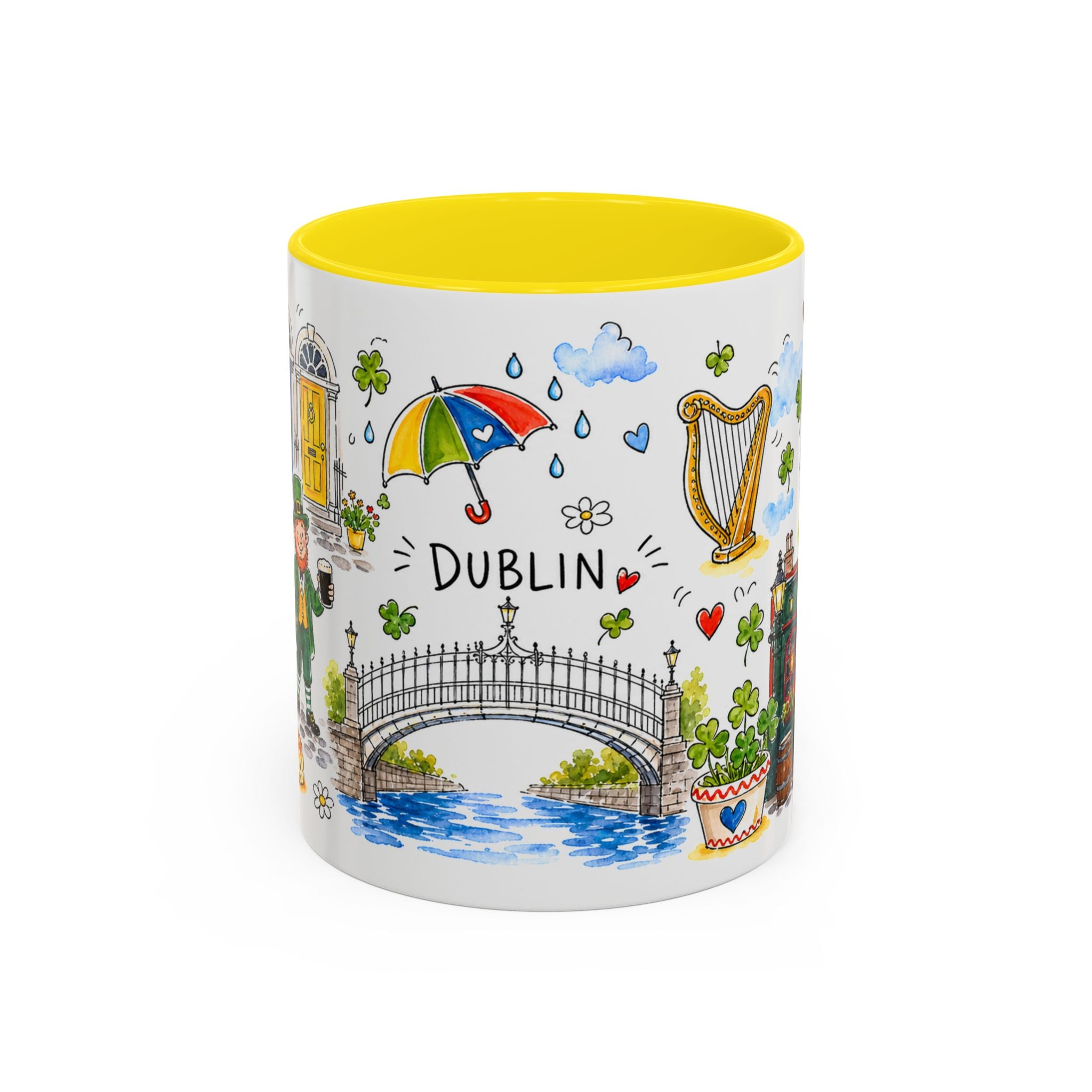 Dublin Travel Mug | European City Souvenir Accent Coffee Mug | 11oz 15oz Ceramic Cup