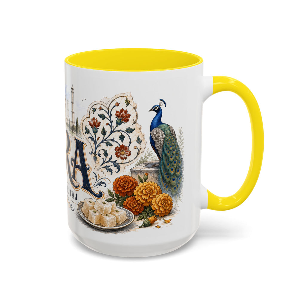 Agra Coffee Mug | India Travel Souvenir | Vintage Illustrated City Gift | 11 oz 15 oz Accent Mug