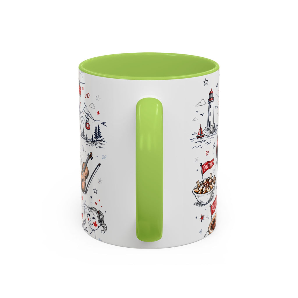 Canada Day Coffee Mug | Canadian Pride Gift | Accent Color Ceramic 11oz 15oz