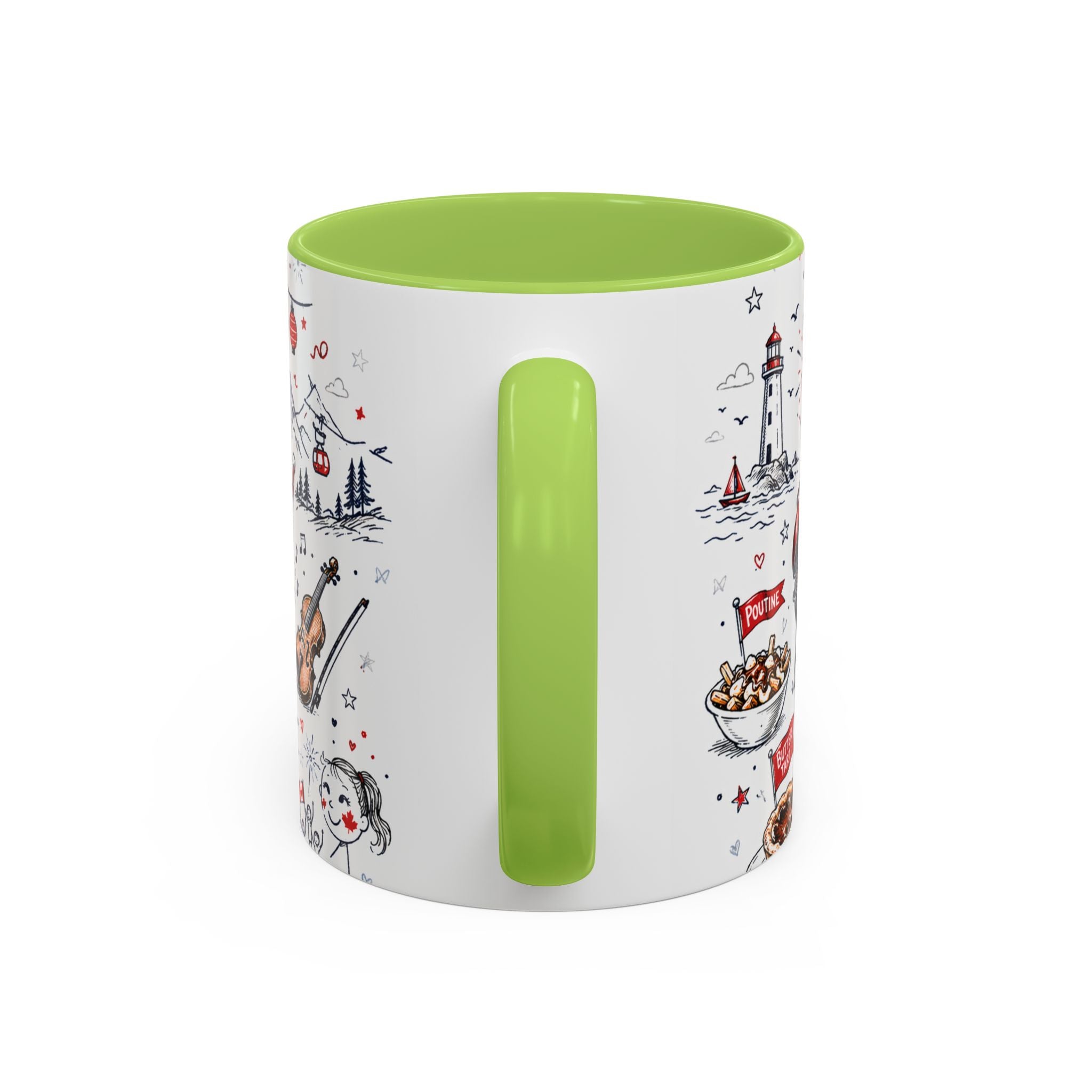 Canada Day Coffee Mug | Canadian Pride Gift | Accent Color Ceramic 11oz 15oz