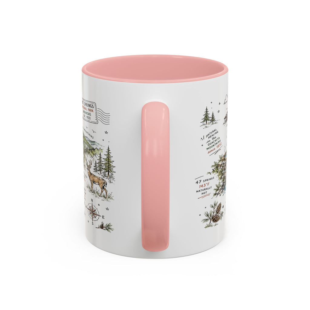 Hot Springs National Park Coffee Mug | Arkansas Thermal Spring Spa Gift | Accent Color Ceramic 11oz 15oz