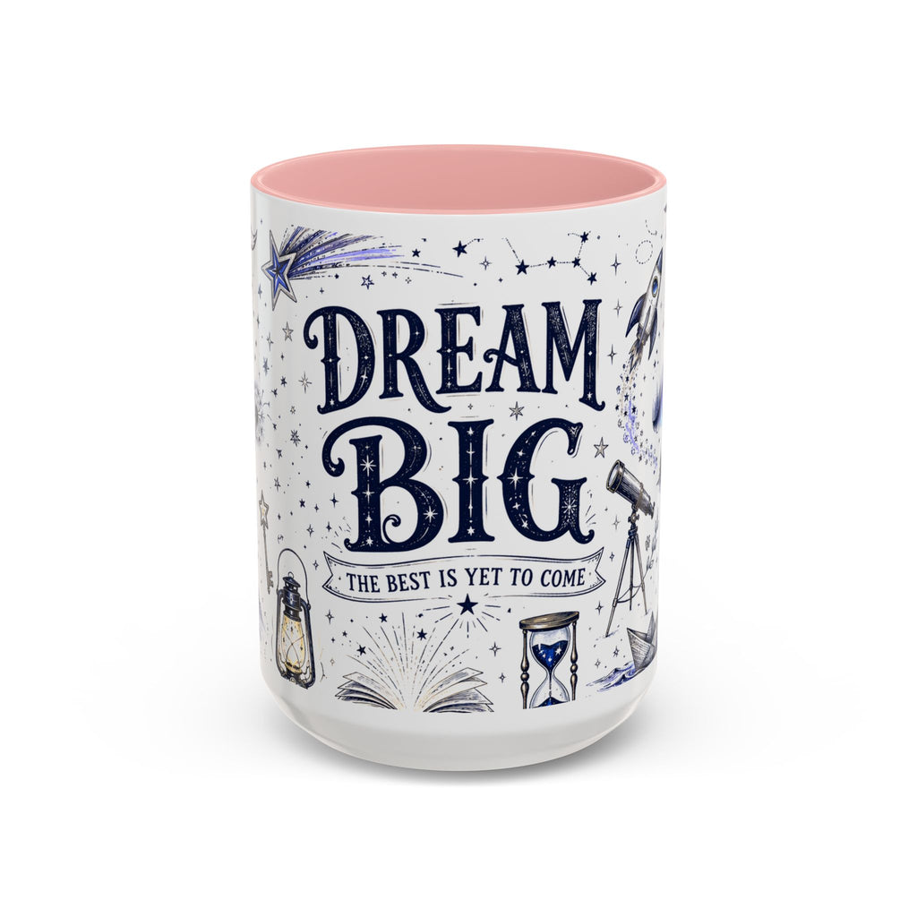 Dream Big Coffee Mug | Class of 2026 Graduation Gift | Accent Color Ceramic 11oz 15oz