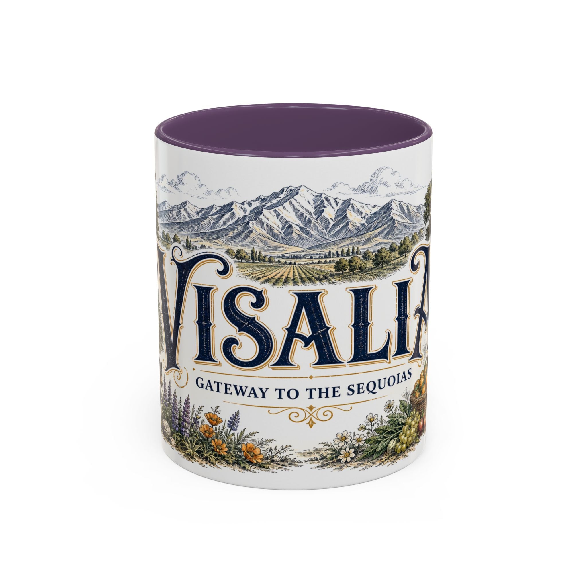 Visalia Coffee Mug | United States Travel Souvenir | Vintage Illustrated City Gift | 11 oz 15 oz Accent Mug