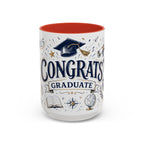 Congrats Graduate Coffee Mug | Class of 2026 Graduation Gift | Accent Color Ceramic 11oz 15oz