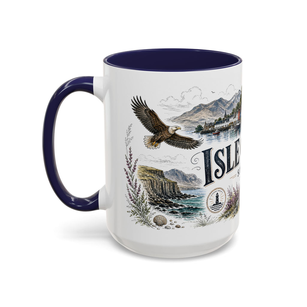 Isle of Mull Mug, Scotland Travel Souvenir, Bucket List Gift, Accent Ceramic Coffee Mug 11oz 15oz