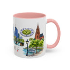 Frankfurt Illustrated Travel Mug | City Souvenir Accent Coffee Mug | 11oz 15oz Ceramic Cup
