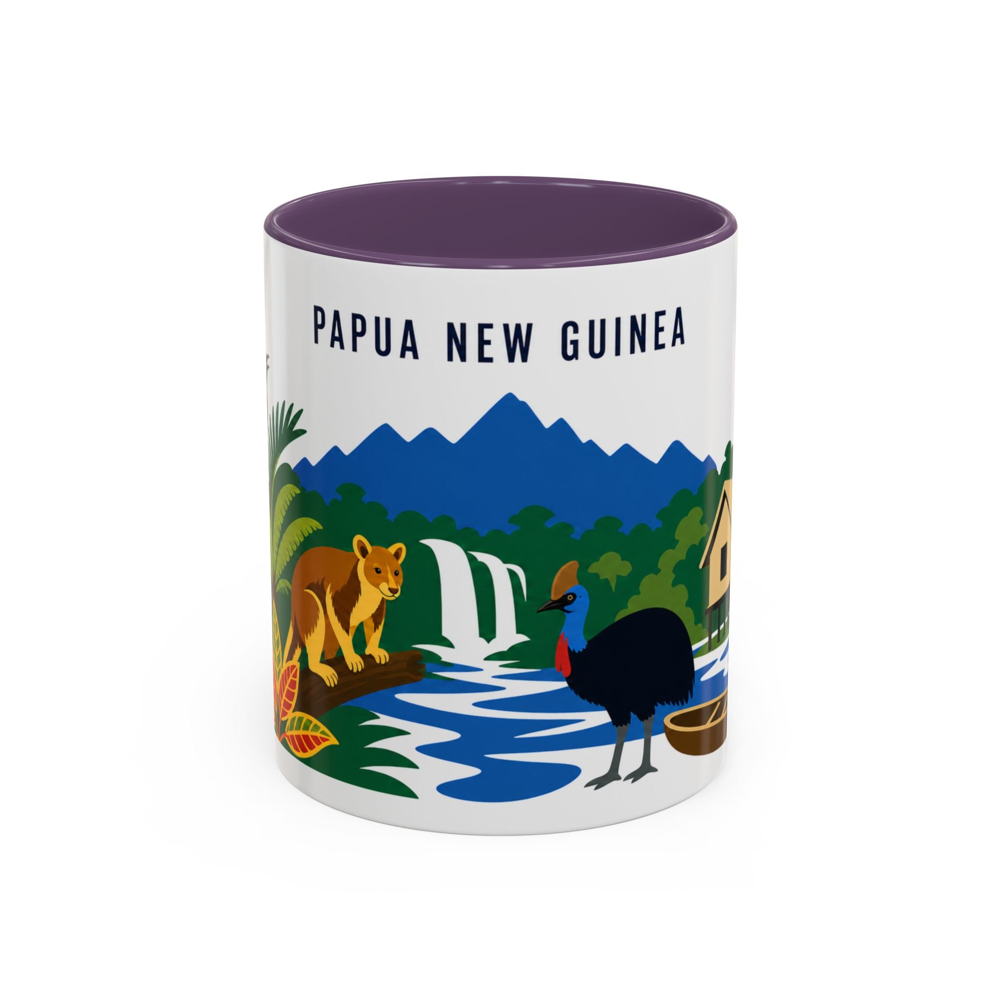 Papua New Guinea Coffee Mug | Travel Souvenir Accent Mug | Country Gift Ceramic Cup 11oz 15oz