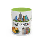 Atlanta Illustrated Travel Mug | City Souvenir Accent Coffee Mug | 11oz 15oz Ceramic Cup