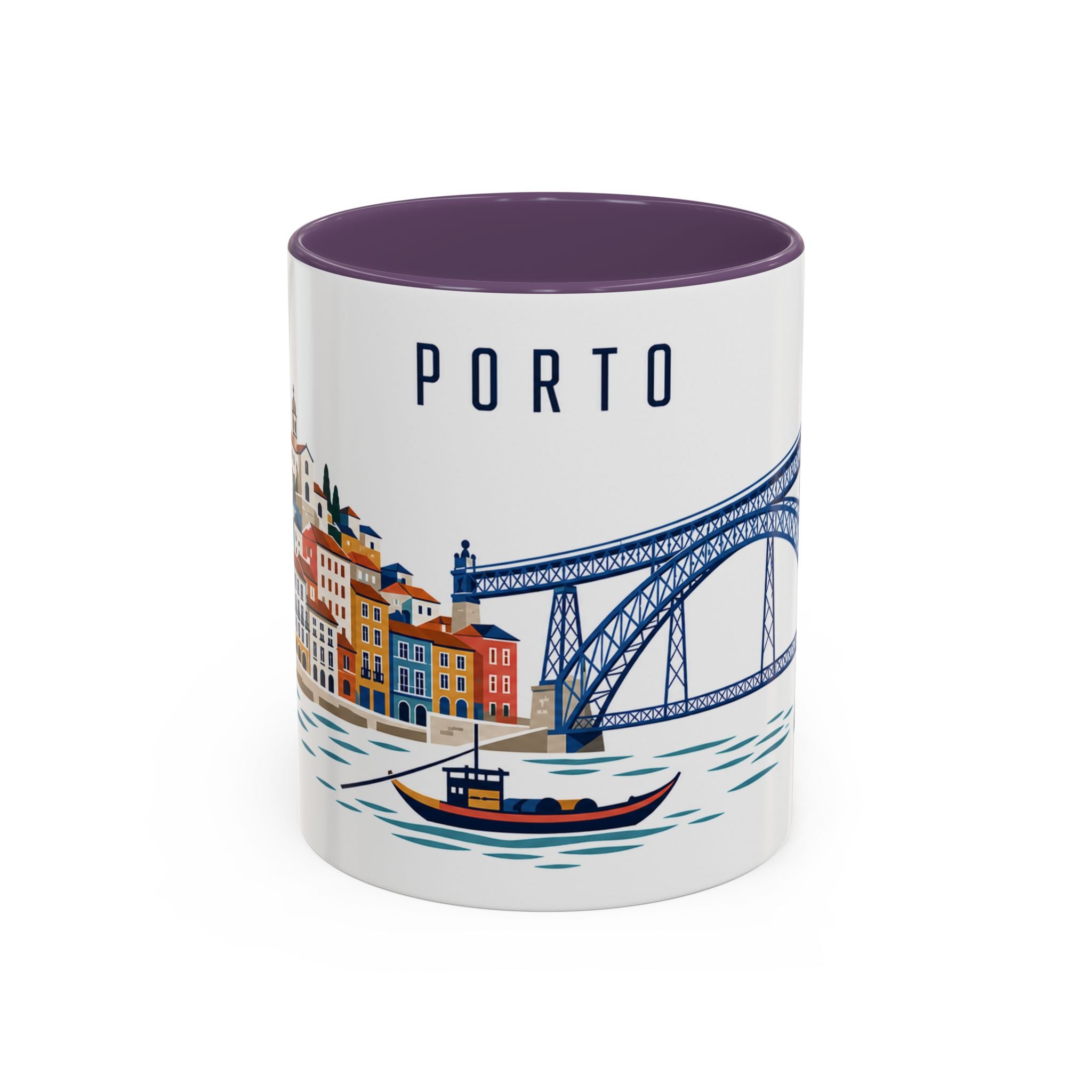 Porto Coffee Mug | Portugal Travel Souvenir | Porcelain Decal City Gift | 11oz 15oz Accent Mug