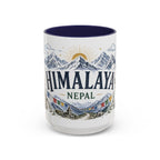 Himalaya Coffee Mug | Travel Destination Souvenir Gift | Accent Color Ceramic 11oz 15oz