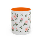New York Rose Mug, State Flower Floral Coffee Cup, 11oz Botanical Gift