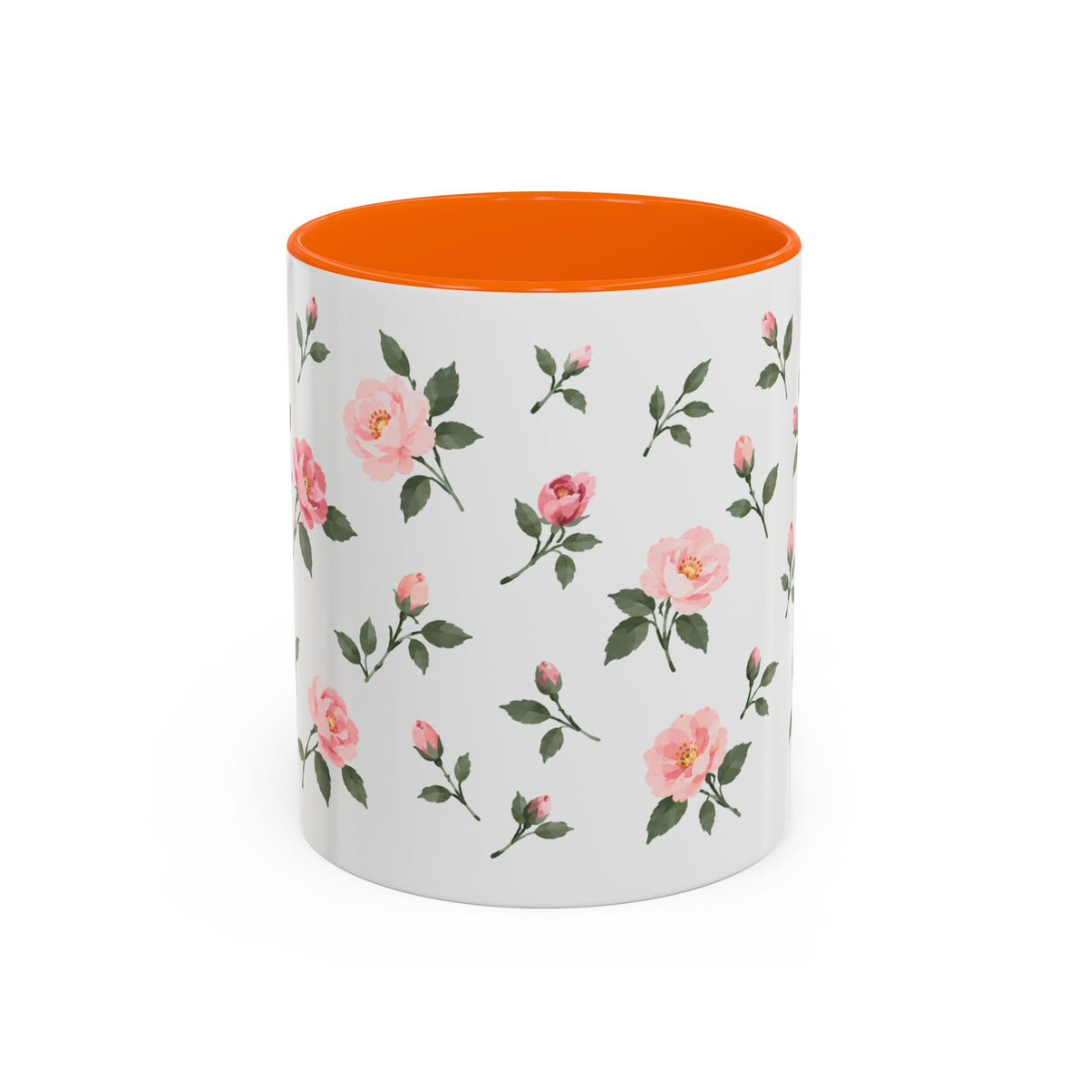 New York Rose Mug, State Flower Floral Coffee Cup, 11oz Botanical Gift