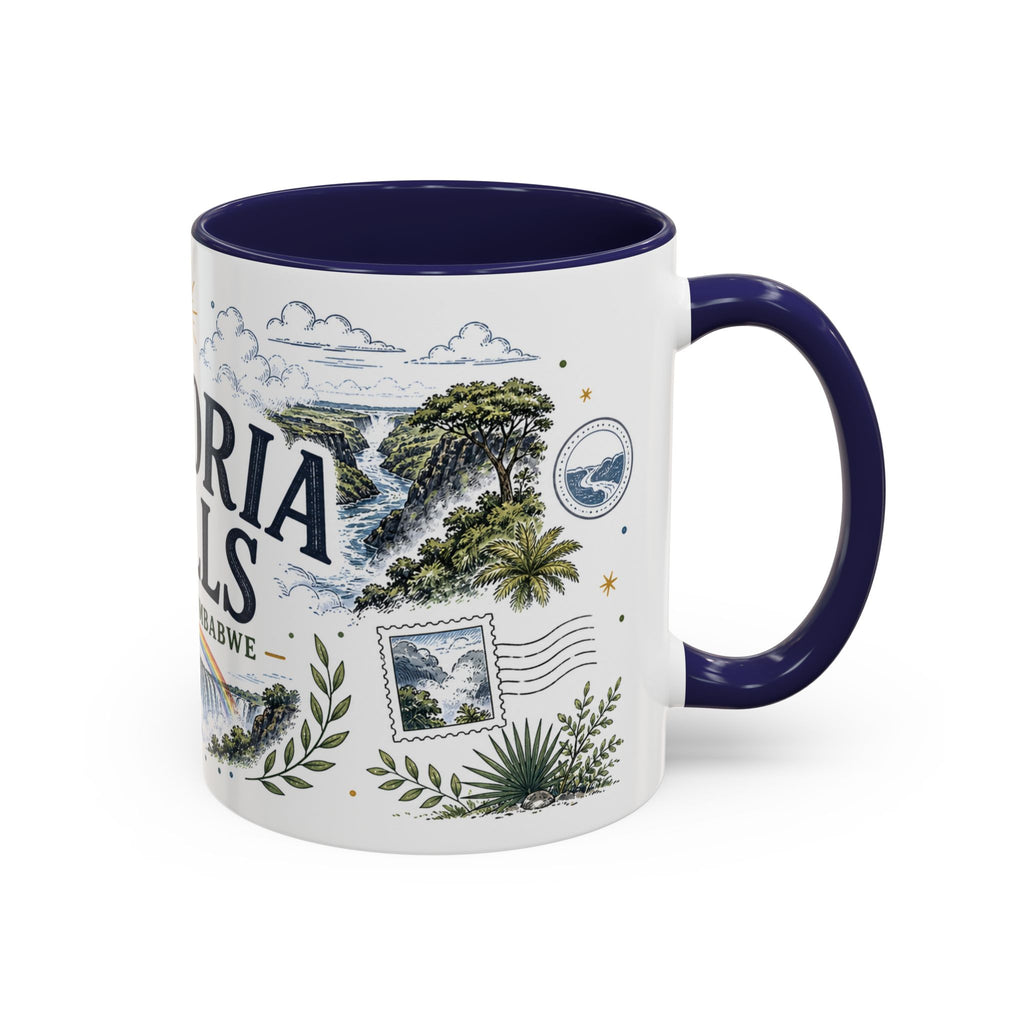 Victoria Falls Coffee Mug | Travel Destination Souvenir Gift | Accent Color Ceramic 11oz 15oz