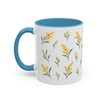 Nebraska Goldenrod Mug, State Flower Floral Coffee Cup, 11oz Botanical Gift