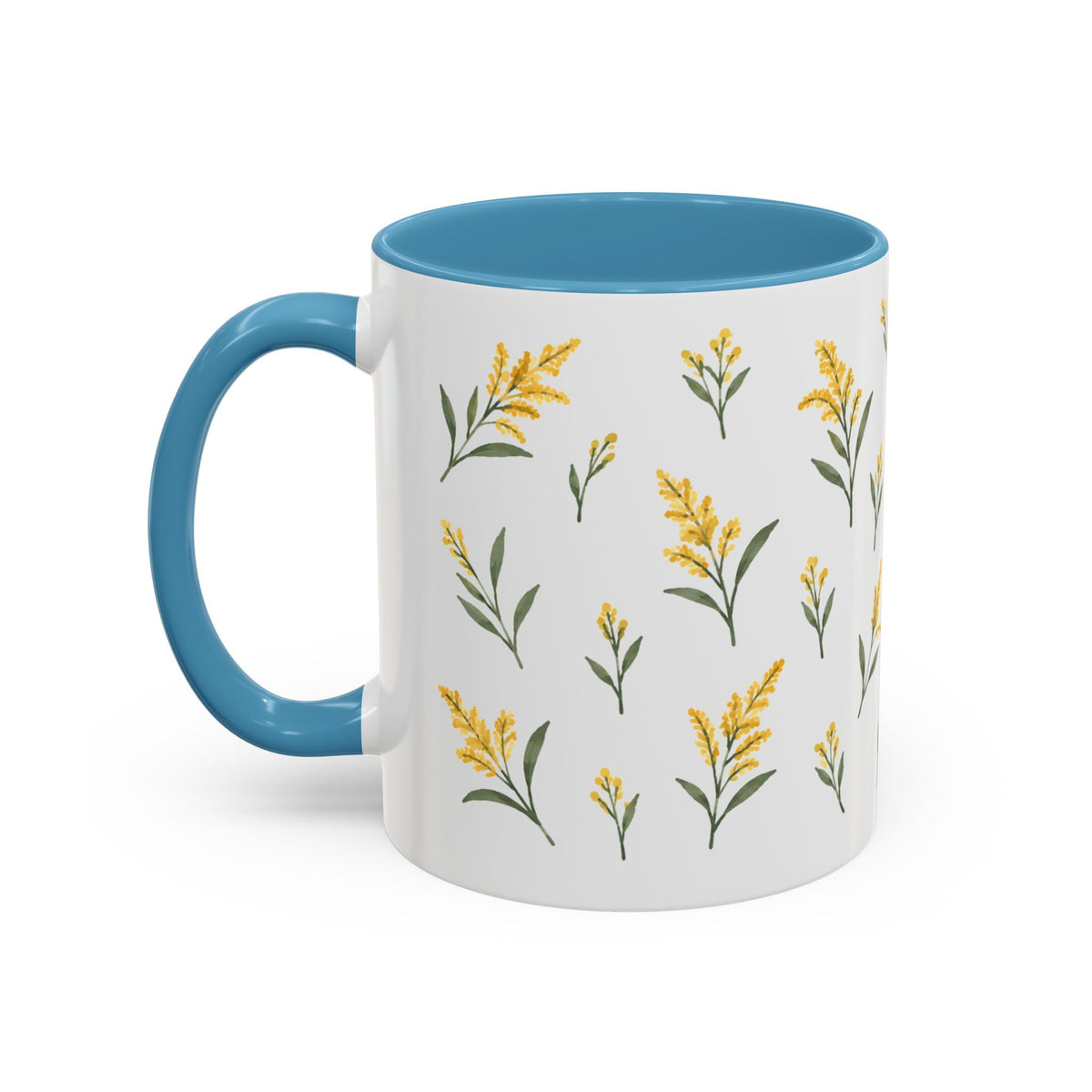 Nebraska Goldenrod Mug, State Flower Floral Coffee Cup, 11oz Botanical Gift