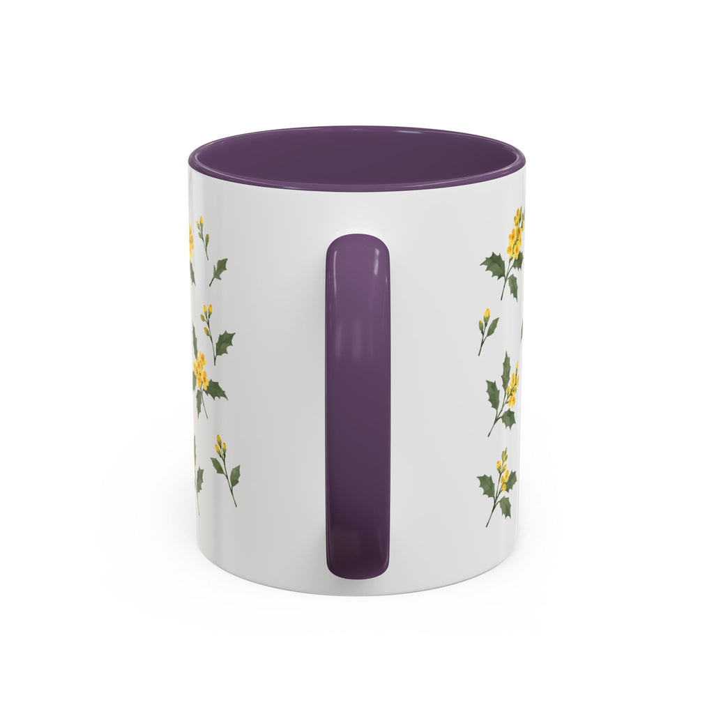 Oregon Oregon Grape Mug, State Flower Floral Coffee Cup, 11oz Botanical Gift