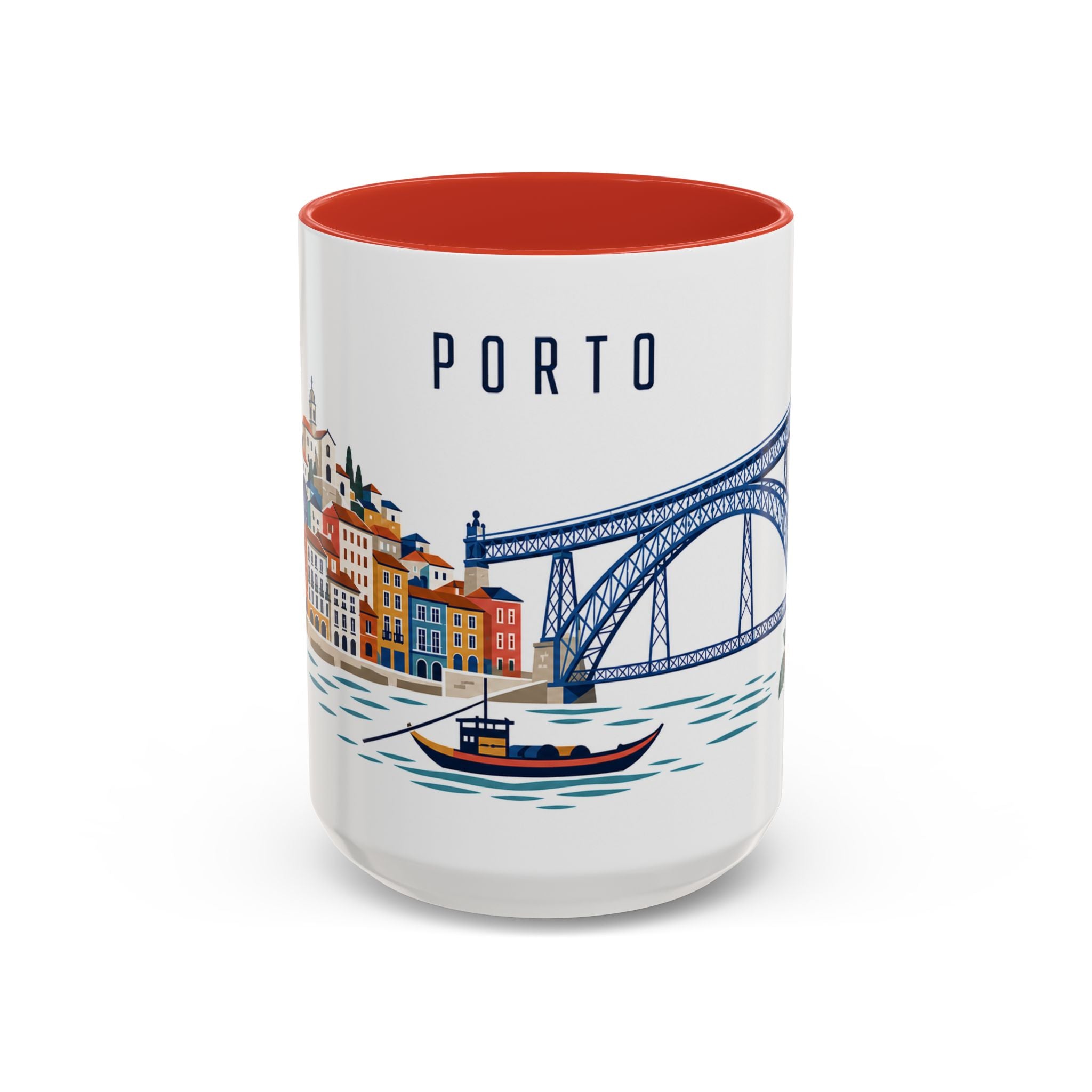 Porto Coffee Mug | Portugal Travel Souvenir | Porcelain Decal City Gift | 11oz 15oz Accent Mug