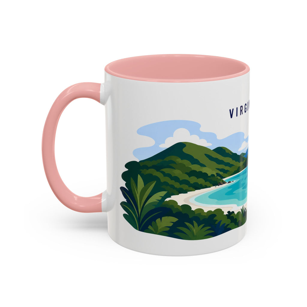 Virgin Islands National Park Coffee Mug | Solid Color Block Park Souvenir | 11oz 15oz Accent Mug
