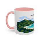 Virgin Islands National Park Coffee Mug | Solid Color Block Park Souvenir | 11oz 15oz Accent Mug