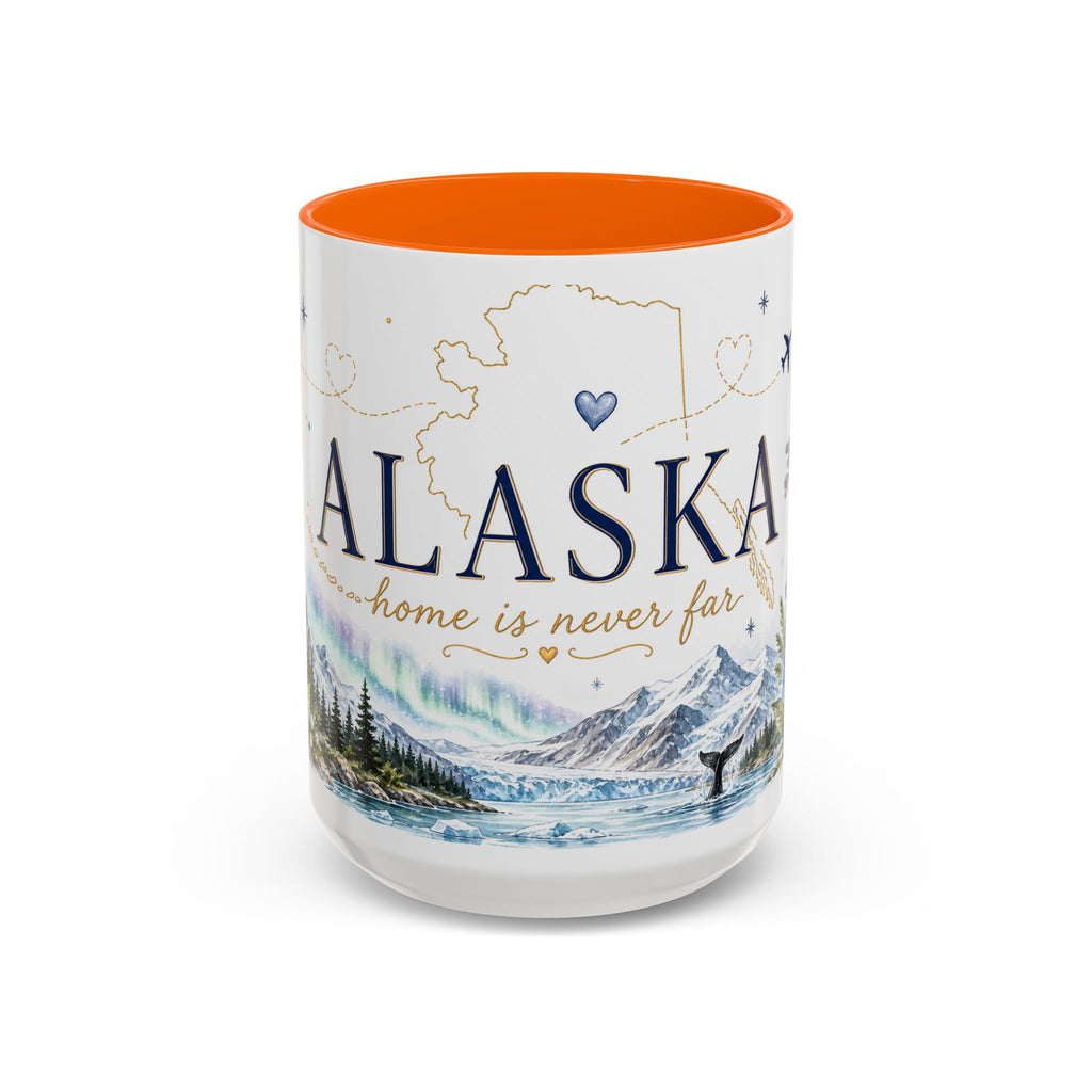 Alaska State Map Mug | Northern Lights, Mountains, Glaciers | Moving Away Gift