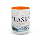 Alaska State Map Mug | Northern Lights, Mountains, Glaciers | Moving Away Gift