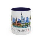 Frankfurt Illustrated Travel Mug | City Souvenir Accent Coffee Mug | 11oz 15oz Ceramic Cup