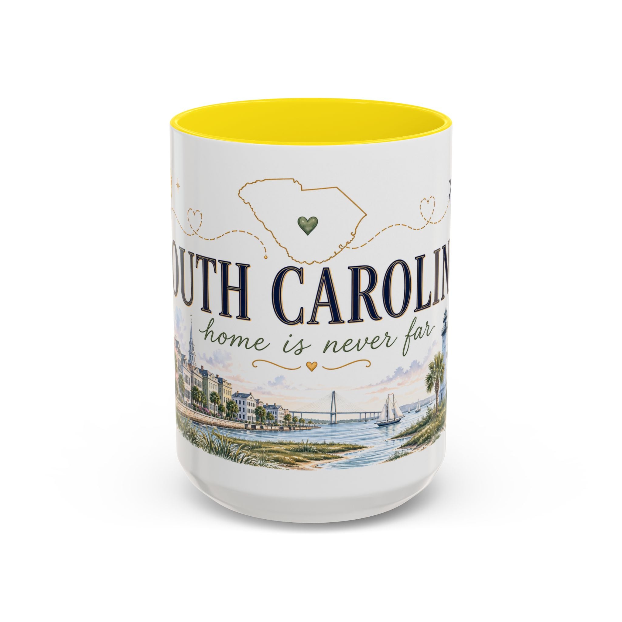 South Carolina State Mug | Botanical Map Accent Cup (11oz 15oz)