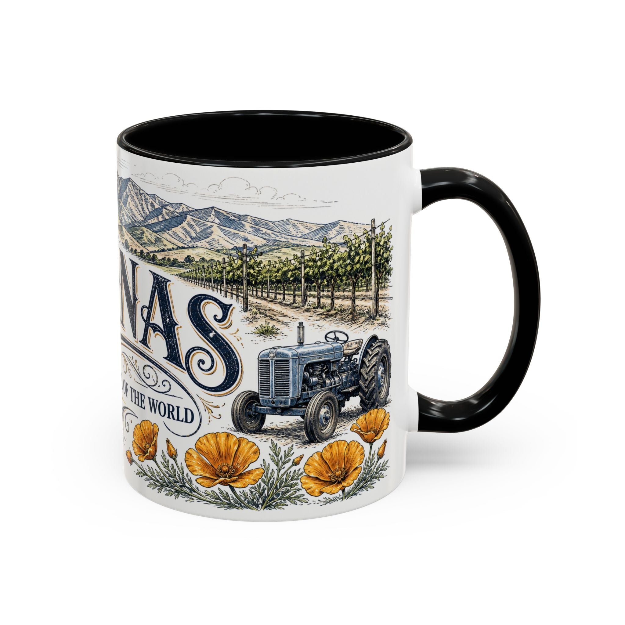 Salinas Coffee Mug | United States Travel Souvenir | Vintage Illustrated City Gift | 11 oz 15 oz Accent Mug