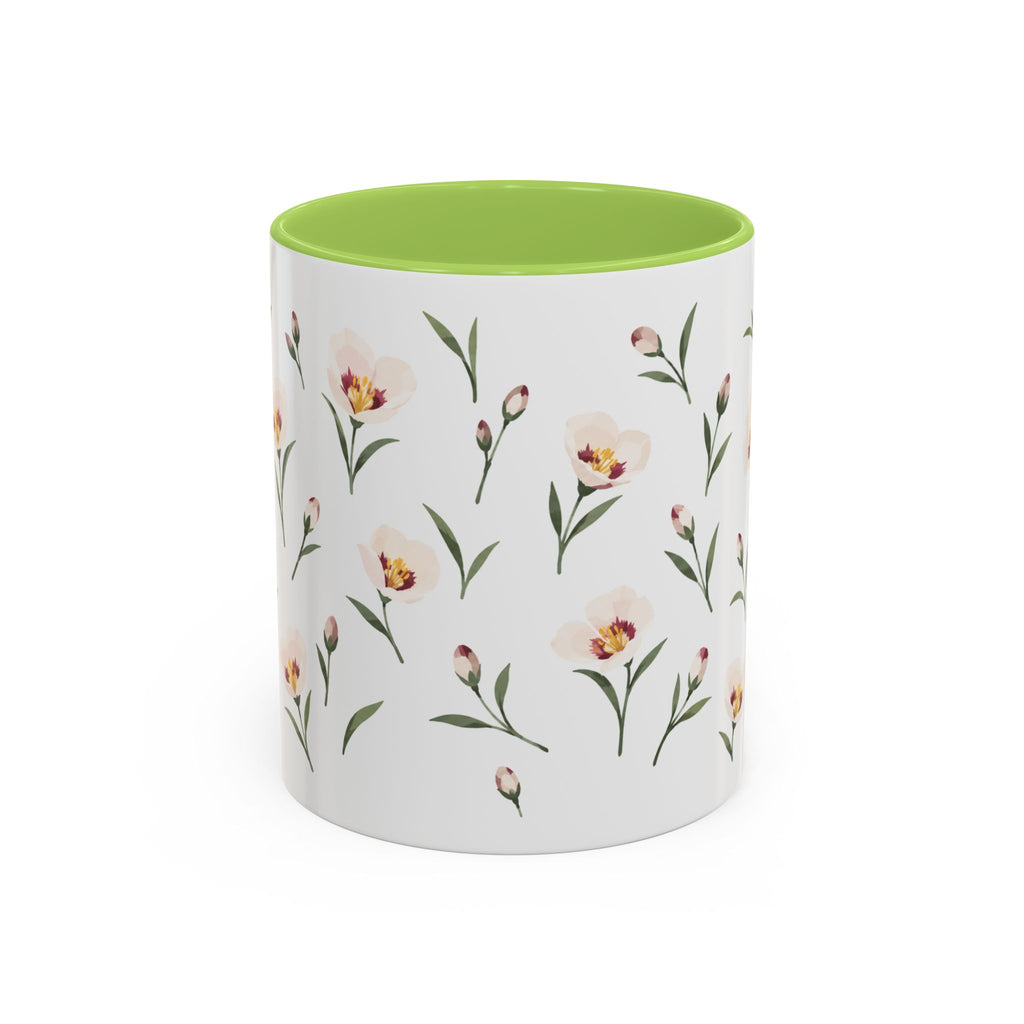 Utah Sego Lily Mug, State Flower Floral Coffee Cup, 11oz Botanical Gift
