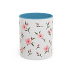 Delaware Peach Blossom Mug, State Flower Floral Coffee Cup, 11oz Botanical Gift
