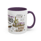 Saguaro National Park Coffee Mug | Arizona Desert Cactus Sunset Gift | Accent Color Ceramic 11oz 15oz