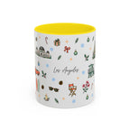 Los Angeles Christmas Mug | Watercolor City Souvenir | Ceramic Coffee Cup (11oz or 15oz)