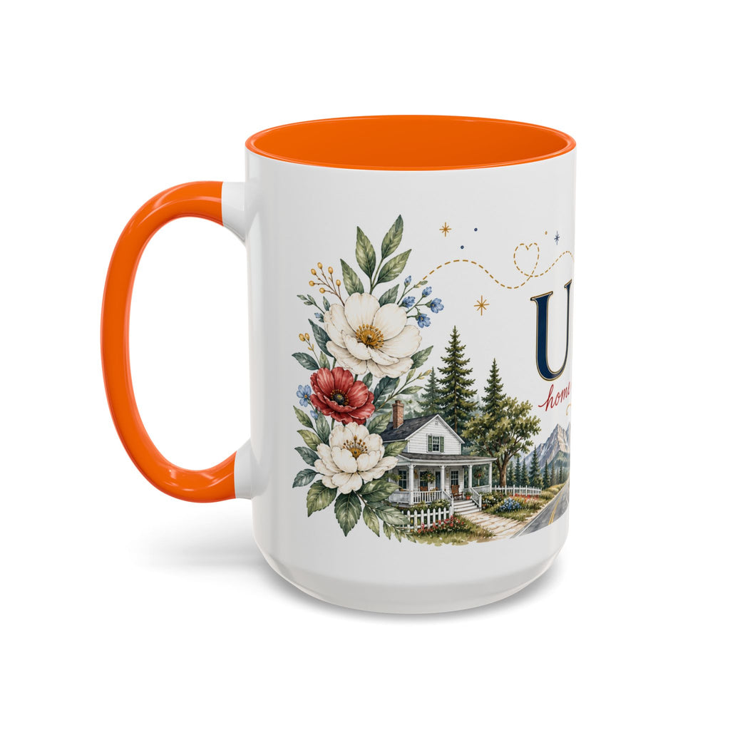 USA Home Country Mug | Moving Away Gift | Long Distance Friendship | 11 oz 15 oz Accent Mug