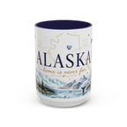 Alaska State Map Mug | Northern Lights, Mountains, Glaciers | Moving Away Gift
