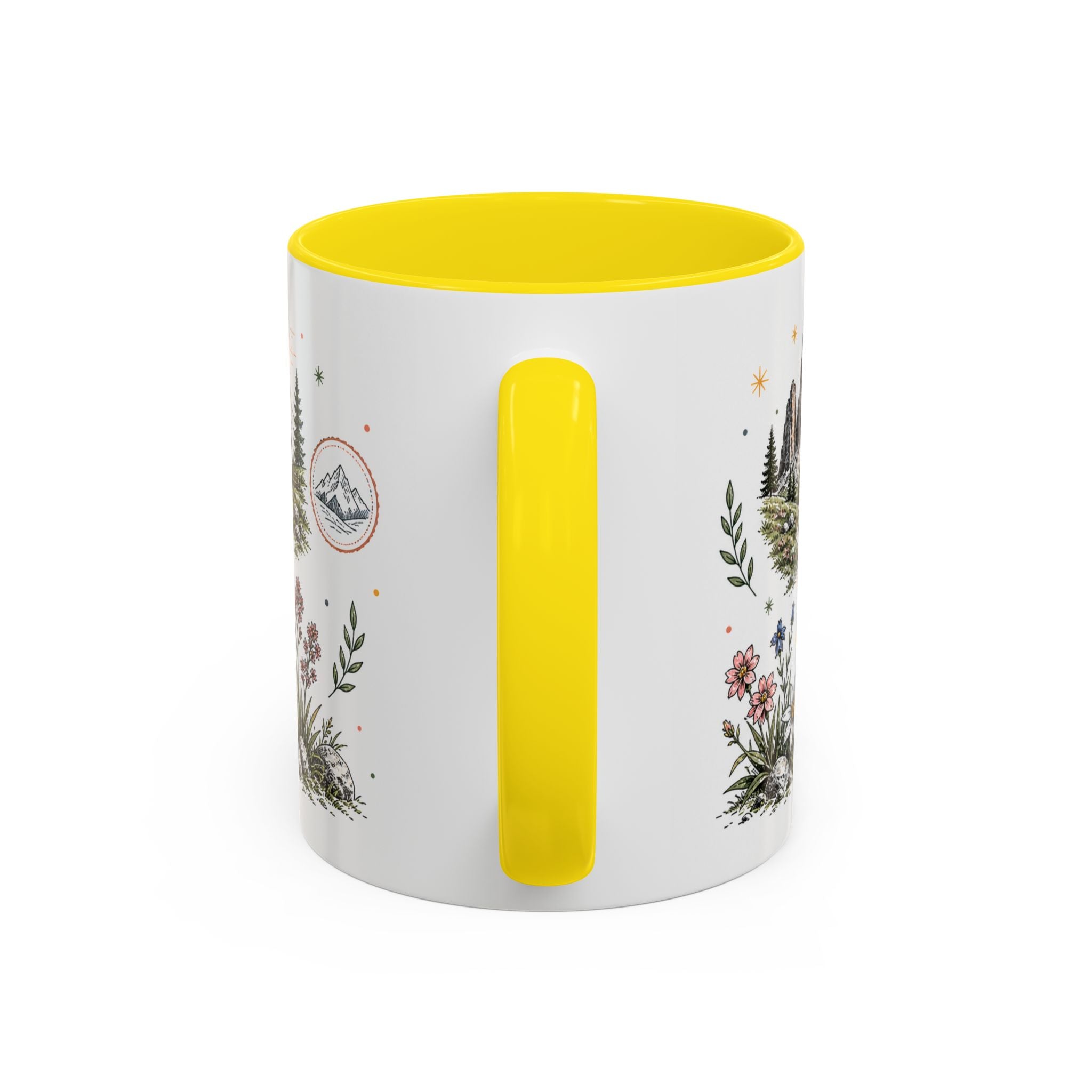 Dolomites Coffee Mug | Travel Destination Souvenir Gift | Accent Color Ceramic 11oz 15oz