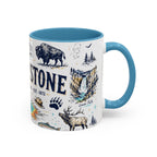 Yellowstone National Park Coffee Mug | Hiking Camping Nature Gift | Accent Color Ceramic 11oz 15oz