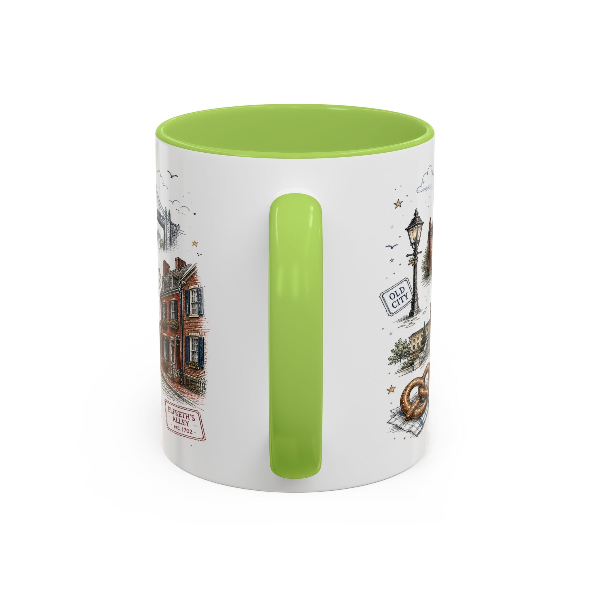Philadelphia Coffee Mug | Pennsylvania Souvenir City Gift | Accent Color Ceramic 11oz 15oz