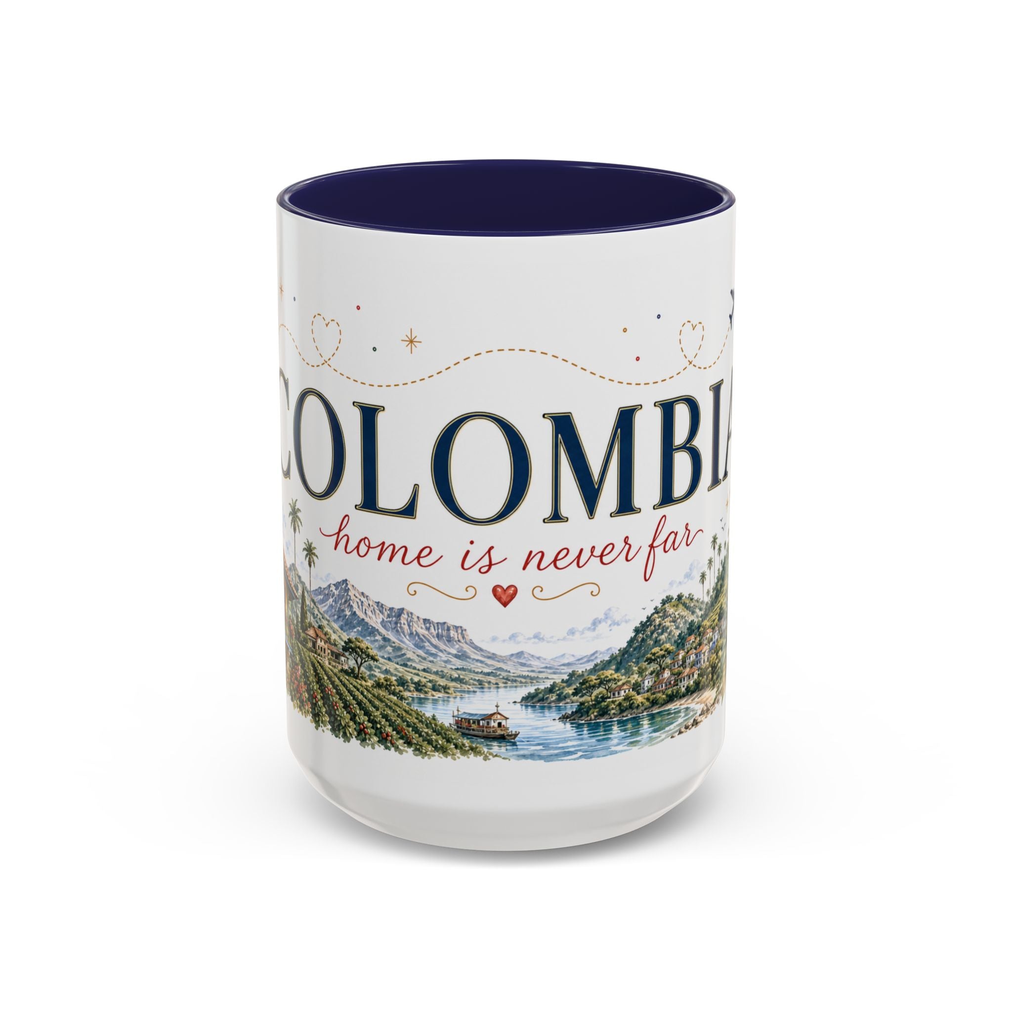 Colombia Home Country Mug | Moving Away Gift | Long Distance Friendship | 11 oz 15 oz Accent Mug