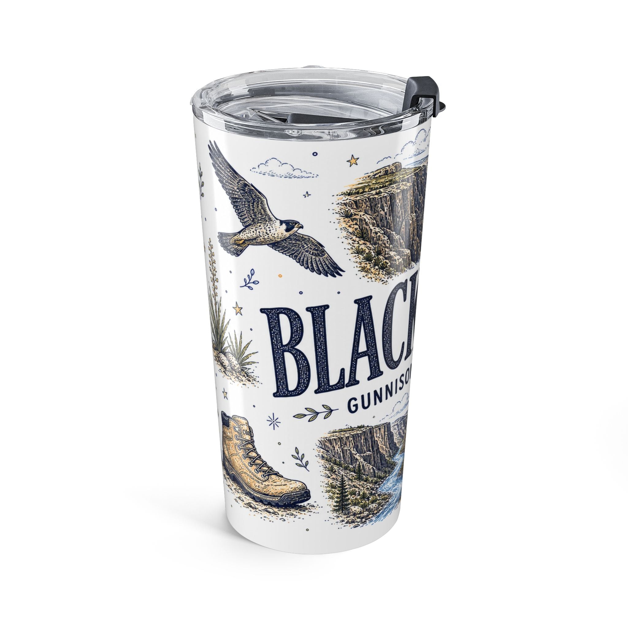 Black Canyon of the Gunnison National Park 20oz Tumbler | Colorado Deep Canyon Hiking Gift | Insulated Stainless Steel Travel Cup