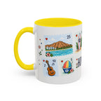 Honolulu Coffee Mug | Postage Stamp Collage Mug | Travel Souvenir Accent Cup 11oz 15oz