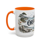 Oregon Coast Mug, Pacific Northwest Travel Souvenir, Bucket List Gift, Accent Ceramic Coffee Mug 11oz 15oz
