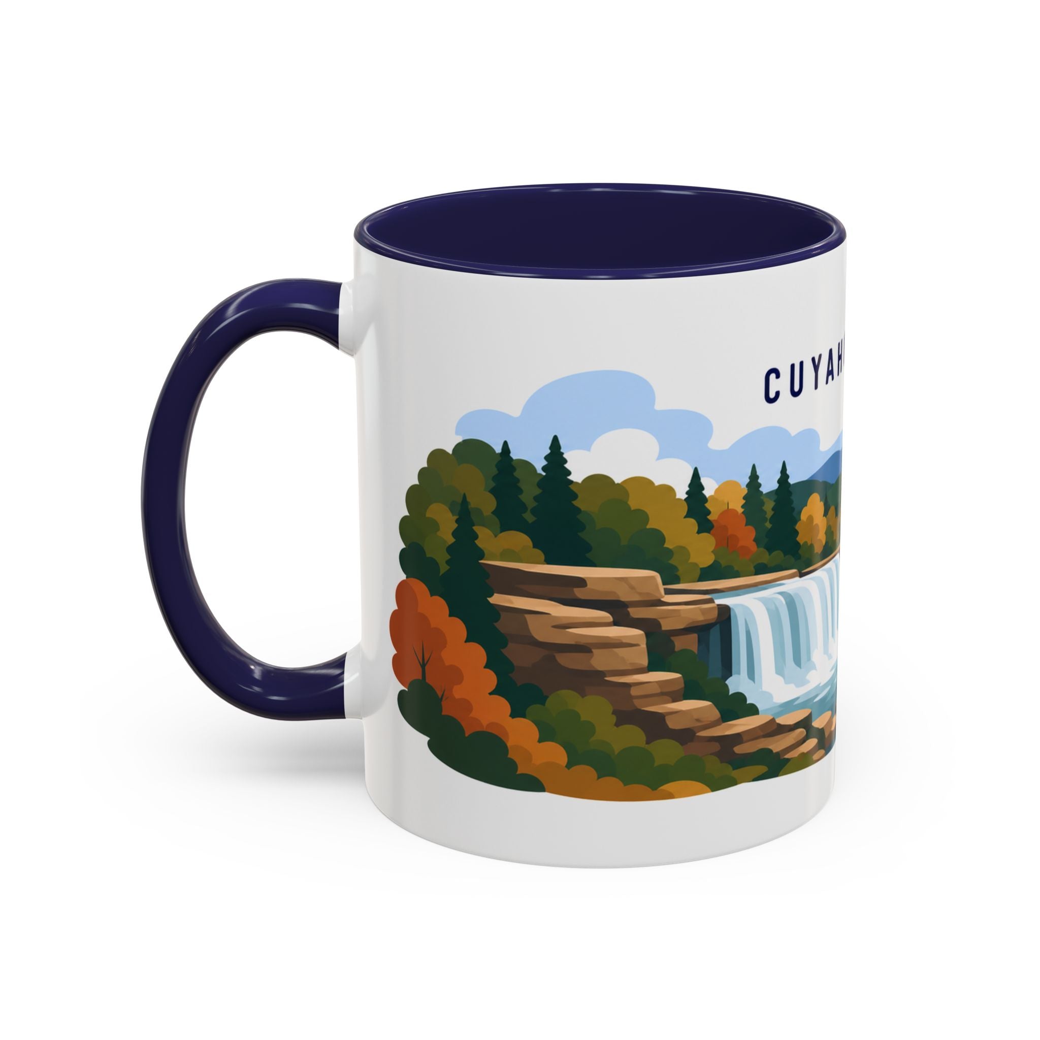 Cuyahoga Valley National Park Coffee Mug | Solid Color Block Park Souvenir | 11oz 15oz Accent Mug